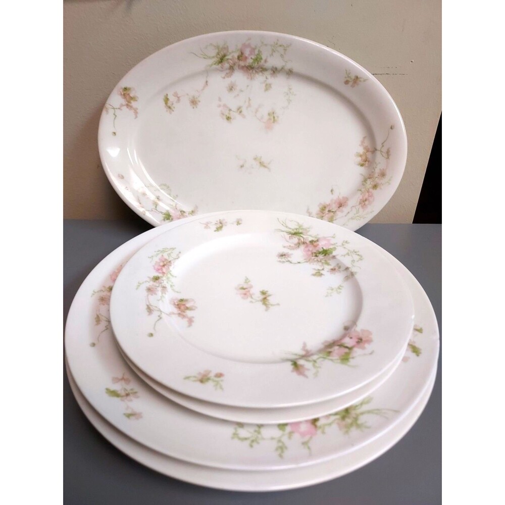Theodore Haviland Limoges Pink Purple Roses GDA France set